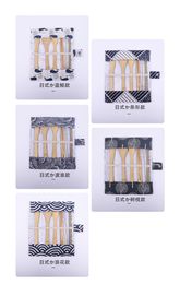 ECO Friendly Travel Bamboo Flatware Sets Portable Hygienic Cutlery Dinnerware Cloth Bag Private Straw Knife Fork Spoon Chopsticks Brush Cotton Linen Bags ZL0012
