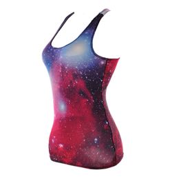 [You're My Secret] Starry Sky Printed Vest Goth Sexy Street Shirt SleevelAesthetic Grunge Tank Tops For Women Plus Size X0507