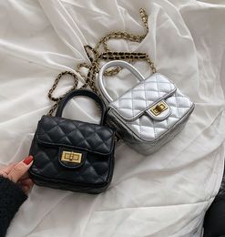 Hot embroidery line handbag mini hand-held children diagonal lipstick key bags women's bag kids purse