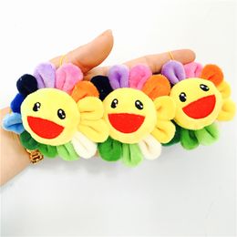 Colourful Sunflower Plush Toy Brooch Bag Accessories Japanese Cartoon Pendant Children's Gift
