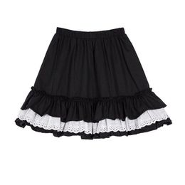 Skirts Cake Skirt Japanese Preppy Style Cute Lace Y2k Pleated Summer Women's Harajuku A-line High Waist Korean Mini