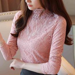 Blouses Woman Autumn Long Sleeve Lace Blouse Women Shirts Plus Size Women Tops Blouse Women Womens Tops And Blouses B919 210426