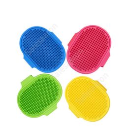 Dog Bath Brush Comb Silicone Pet SPA Shampoo Massage Brush Shower Hair Removal Comb For Pet Cleaning Grooming Tool DAS353