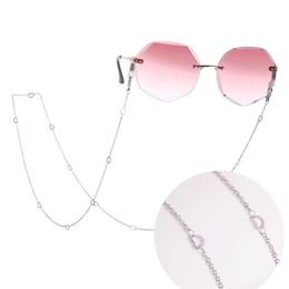 Stainless Steel heart Charm Glasses Chain for Women Sunglasses Straps Masking Lanyard Reading Eyeglasses Neck