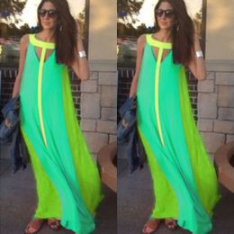 Women Summer Boho Long Maxi Evening Party Dress Beach Dresses Chiffon Dress 210419