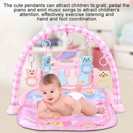 1 Pcs Kids Children Play Mat Gym Fitness Rack Baby Toy Piano Music Early Education 210402