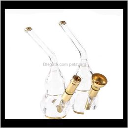 Aessories Household Sundries Home & Garden5Pcs/Lot Water Smoking Tobao Pipe Cigarette Holder Filter Smoke Mini Hookah Gold Ky218 Pipes Drop D