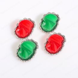 Green Color Resin Irregular Stud Earrings for Women Vintage Metal Simple Jewelry Chic Accessories Wholesale Party Gifts