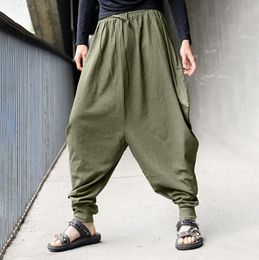 Männer Hosen Männer Harem Japanische Casual Baumwolle Leinen Baggy Männer Kleidung Hosen Mann Jogger Retro Gypsy Hip Hop Jogginghose