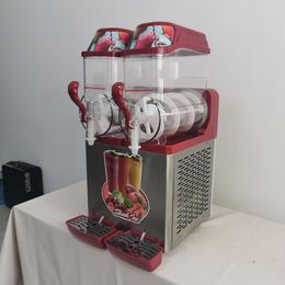 Commercial Snow Melting Machine 3 Cylinder Cold Drink Dispenser Smoothies Granita Maker Slush Making 110V 220V