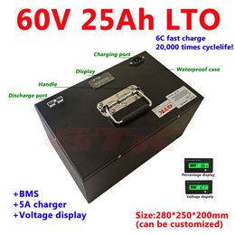 GTK Rechargeable 25S 60V 25Ah LTO battery 26S 62.4V Lithium Titanate Battery Pack for 2800w electric scooter motorcycle ebike