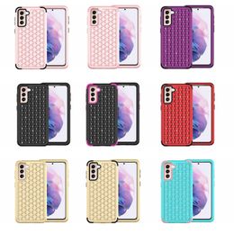 Bling Diamond 360 Shockproof Armor Case For Sam S9 S10 S21 Note10 Note20 Cover Durable 3 in 1 Silicon & PC Full Protection Phone Cases