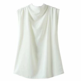 elegant sleeveless woman shirts summer white fashion ladies casual blouse korean top female shirt girls chic tops 210527