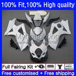 Bodywork OEM For SUZUKI GSXR 1000CC 1000 CC Gloss white K7 Injection Mould Body 27No.139 GSXR-1000 GSXR1000 07 08 GSXR1000CC 2007 2008 GSX-R1000 2007-2008 Fairing Kit