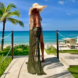 Pare Tunic Bikini Cover Ups Long Beach Dress Swim wear Half-sleeve Swimsuit Sexy Bathing Suits Women