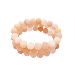 2021 10mm Matte Peach Aventurine Bracelet,Gemstone Bracelet,Aventurine Round Beads,Elastic Bracelet, Wholesale Bracelet