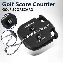 Mini Handy Golf Score Counter Golf Scorecard Shot Counter Stroke Putt Score Counter Two Digits Scoring Keeper With Key Chain Golf Training Aids Golf Accessory