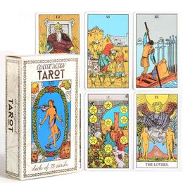 Classic Design Tarot Cards Deck With Guidebook Original Edward for New Beginner 78 Card Game