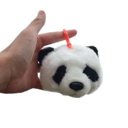 stuff pandas Australia - Keychains Lovely Panda Doll Plush Stuffed Key Chain Gift Pendant Toys Wedding Bouquet Decoration 12cm Approx
