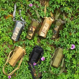Camo Tactical Molle Water Bottle Pouch Nylon Military Canteen Cover Holster Outdoor Travel Kettle Bag With Shoulder Strap Bags