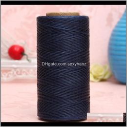 Yarn Clothing Fabric Apparel Drop Delivery 2021 Wituse 260 Meters Leather Sewing Waxed 18Colors 1Mm Cord For Handicraft Tool Hand Stitching T