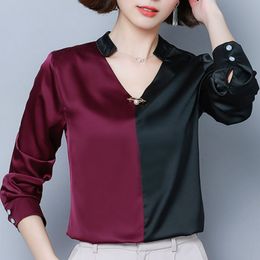 Womens Tops And Blouses V-neck Office Blouse Ladies Tops Blusas Mujer De Moda Chiffon Blouse Shirt Women Tops Clothes C741 210426