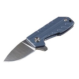 Mini Small Flipper Folding Knife D2 Drop Point Blade TC4 Titanium Alloy Handle Ball Bearing EDC Pocket Knives H5311