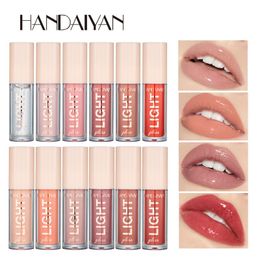 HANDAIYAN 12 Colors Matte shimmer Liquid Lip gloss Moisturizing Pearly Lustre Long-Lasting Smudge-Proof Waterproof Lipstick