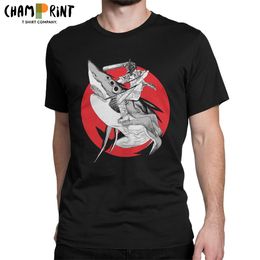 Men T-Shirts Denji Vintage Tees Short Sleeve Chainsaw Man Manga Devil Makima T Shirts Crewneck Tops Plus Size