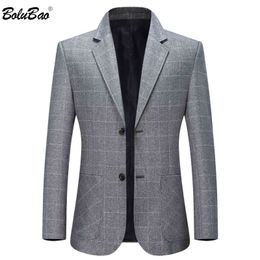 BOLUBAO Spring Autumn Plaid Blazer Men Brand Men High Quality British style Suit Jacket Business Casual Blazers Male 210518