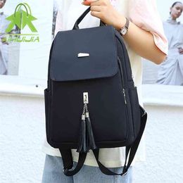 Fashion Fringed Ladies Backpack High Quality Oxford Waterproof Ladies Casual Travel Backpacks Ladies Shoulder Bags Backpack 210922