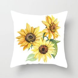 45x45cm Creative Pillowcase Sunflower Sofa Waist Pillow Covers Office Home Decor Living Room Cushion/Decorative