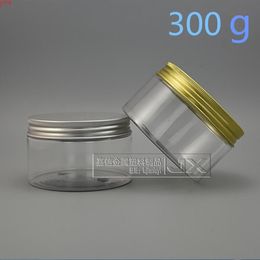 20 pcs 300 g transparent Plastic Jar bottles Wholesale Retail Refillable Cream Butter big Honey Empty Cosmetic Containersgood qty