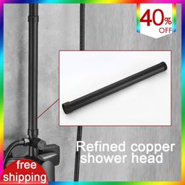Bath Accessory Set Bathroom Products ConnectingLiftingRod Heighten Pipe Shower Accessories Square Straight Extension Rod Head