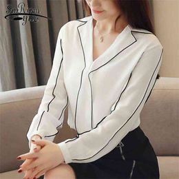 spring women blouse chiffon shirt fashion long sleeve womens tops office lady blouses feminines blusas 1894 50 210521