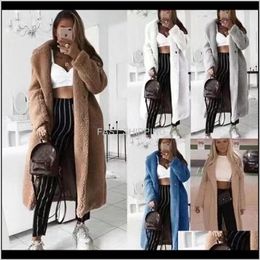 Women'S Fur Faux Apparel Women Autumn Winter Teddy Coat Casual Plus Size Loose Long Jacket Female Thick Warm Solid Co Yrcyj