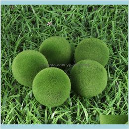 Decorative Flowers Wreaths Festive Party Supplies & Garden10Pcs Creative Moss Balls Decor Stylish Potted Plant Aessories Art Flower Arrangem