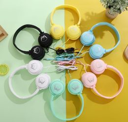 100Sets DHL Wired earphones For Children Study headphone Online course High Quality Subwoofer To PC Phone by wire headset multicolor Young People Gifts Birthday H07