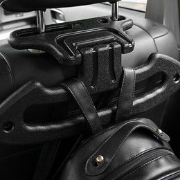 Hooks & Rails Black Auto Car Seat Headrest Jacket Coat Suit Clothes Hanger Holder