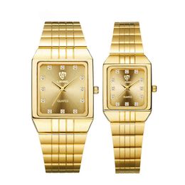 Dourado relógio de quartzo homens mulheres relogio masculino luxo bracelete de ouro relógios de pulso de aço feminino relógio masculino 8808