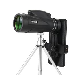 MOGE 50x60 HD Portable Mobile Phone Telescope Monocular With Clip+ Tripod High-definition Long-range Outdoor