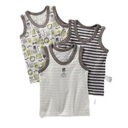 Japanese children's clothing summer clothes boys cotton ultra-thin jacquard mesh vest baby tops quick-drying P4280 210622