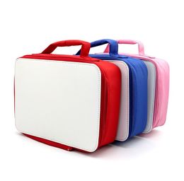 Sublimation DIY White Blank Canvas Sport Travel Lunch Boxes Mix Color