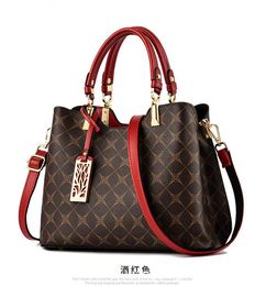 2021 ladies handbag messenger bag style outdoor casual fashion high quality mother rhombus shoulder suitable for all occasions Black Burgundy