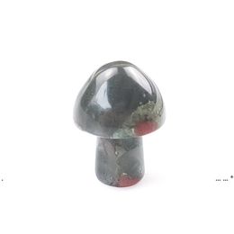 newNatural Crystal Small Mushroom Crafts 2 cm Flower Pot Fish Tank Room Decoration Jade Stone 12 Styles EWF5819