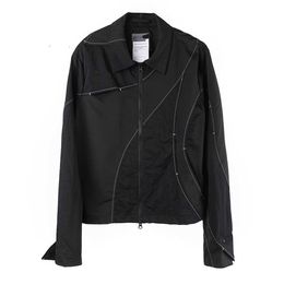 Men's Jackets Correct paf3 0 open line stereo cut black Kiko stitching pioneer short jacket