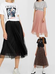 Skirts 2021ApperlothEuropean And American Single-Y Summer, Women's Style, Light Pink Gauze, Waist-and-feel, Half-skirt Snake Print