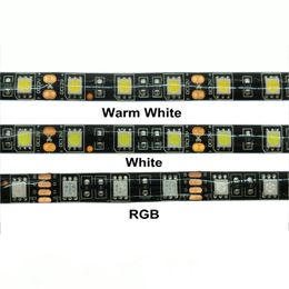 Black PCB LED Strip 5050 RGB IP65 Waterproof DC12V 300led 5m Flexible LED strip lights 100m lot DHL fast ship