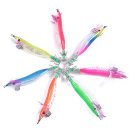 1000pcs HENGJIA Fishing Lures Squid Jig Hooks 10CM/9g Wood Shrimps Artificial Spinner Lure plastic shrimp Bait