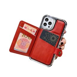 Wallet Cases Business Cover Luxury Picture Frame 3in1 With Airbags Shockproof for iPhone12 13 11 XR XS 8 Samsung GalaxyS21 PLUS Ultra A11 A01 A12 A32 A71 A52 SHSCASE